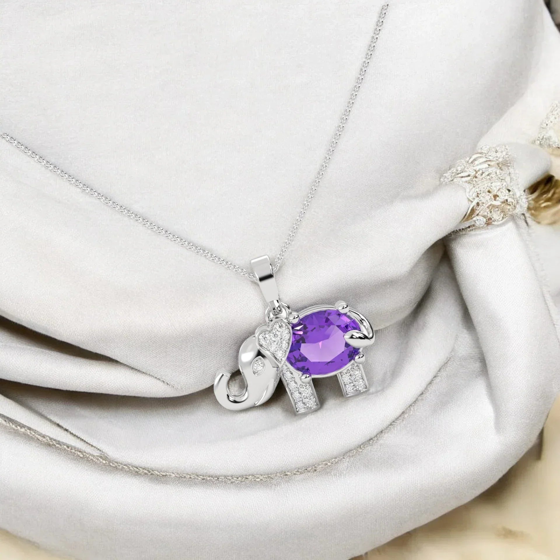 Amethyst_Elephant_925 - LA TATVA