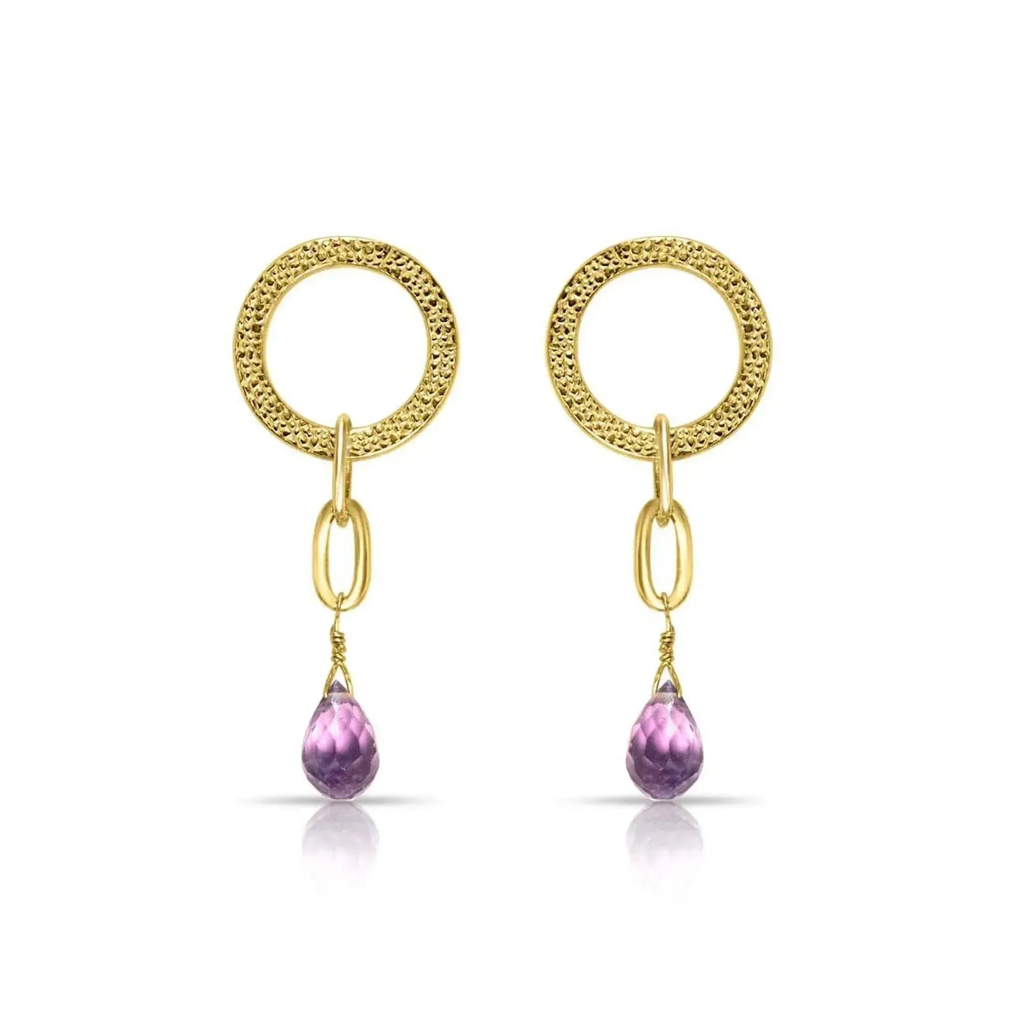 Amethyst Eternal Love danglers - The Master Healer - LA TATVA