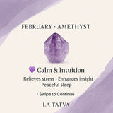 Amethyst Pendant – February Birthstone Pendant - LA TATVA