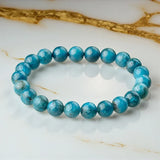 Blue Apatite Bracelet - Classic Round - LA TATVA