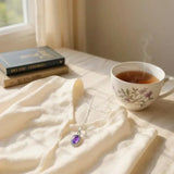 Elegant 925 Silver Amethyst Pendant - LA TATVA