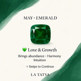 Emerald Pendant – May Birthstone Pendant - LA TATVA