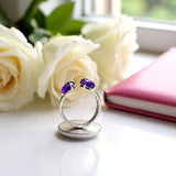 exquisite-silver-amethyst-tiara-ring-la-tatva-35532 - LA TATVA