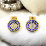 Gold Evil Eye 925 Silver Earring - LA TATVA