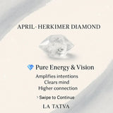 Herkimer Diamond – April Birthstone Pendant - LA TATVA