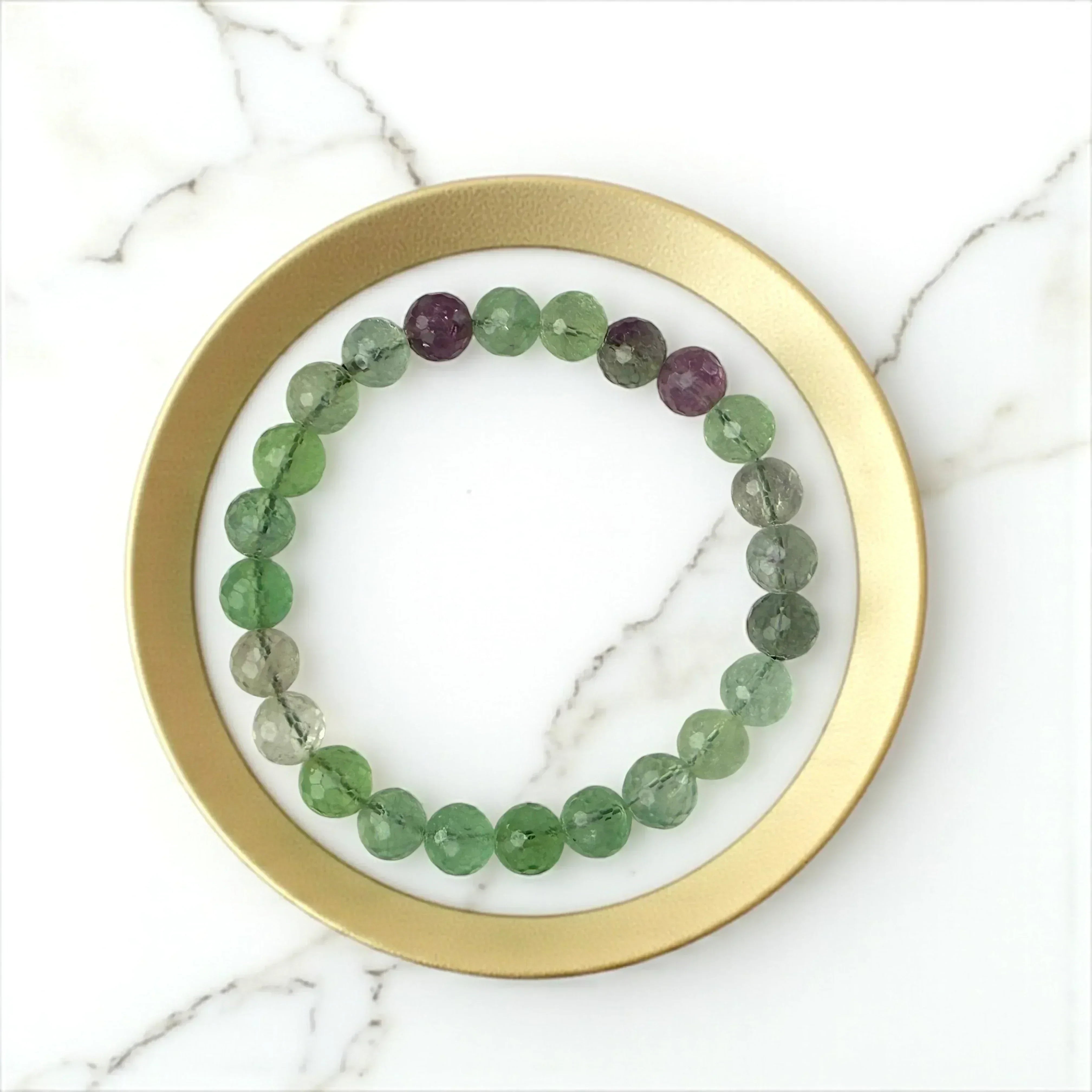 Multi Fluorite Bracelet – Elegant Diamond - LA TATVA