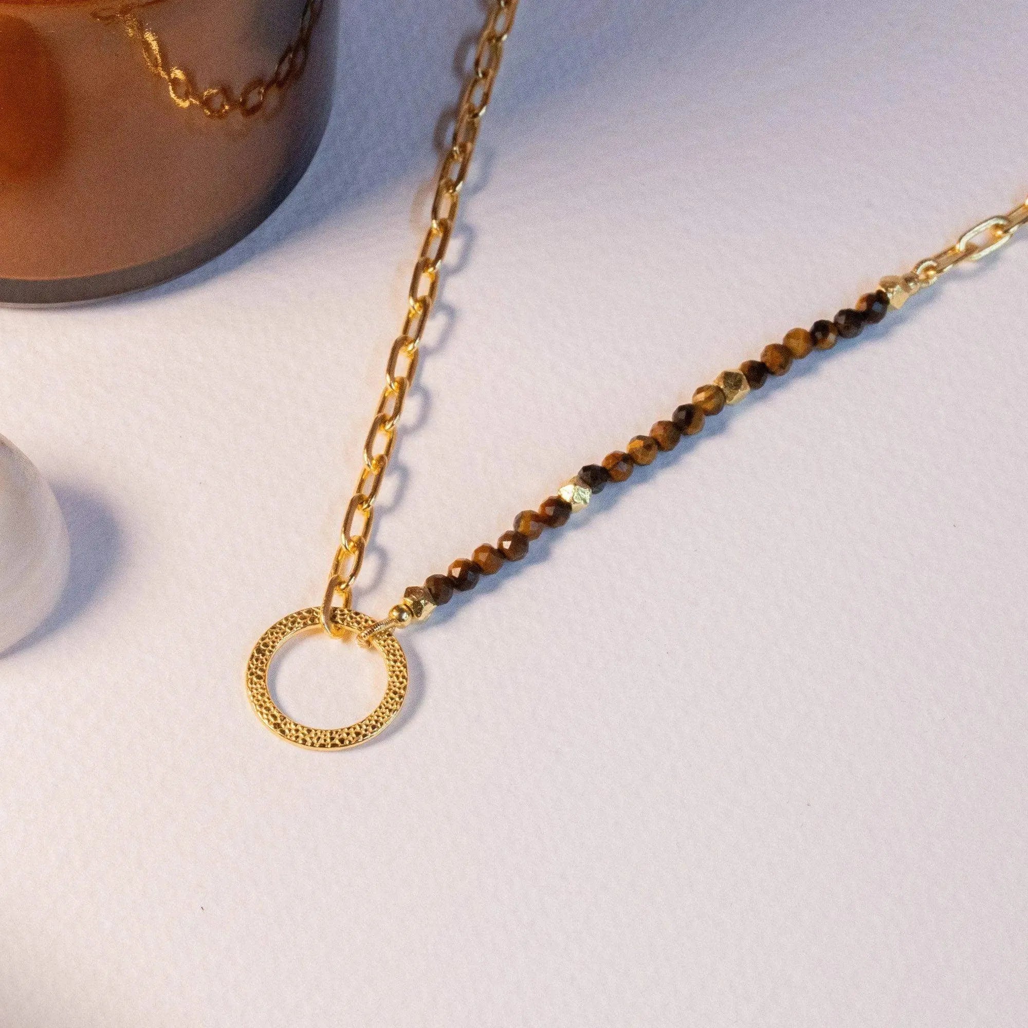 Mystical Tiger Eye Necklace - Stone of Courage - LA TATVA