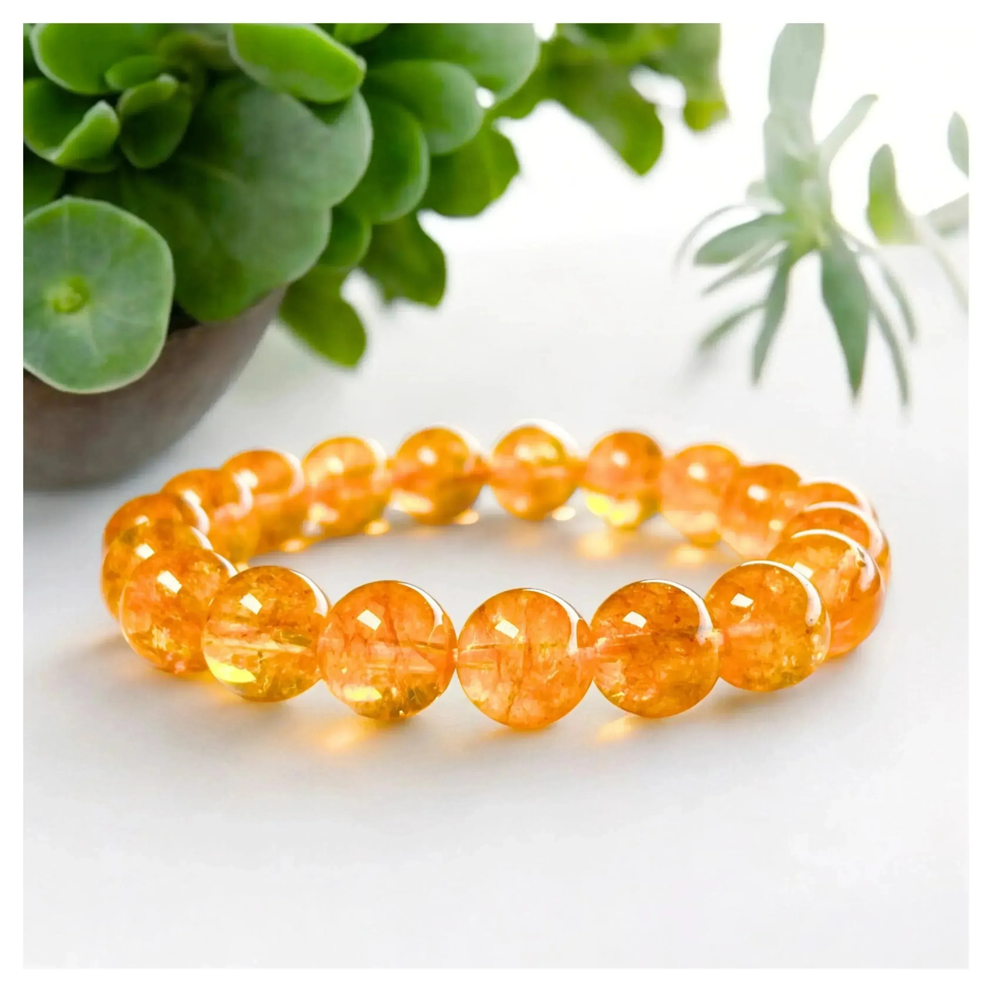 Daily Wear 8mm Wealth Stone Citrine Classic Round
