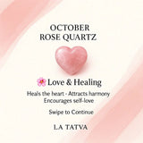Rose Quartz Pendant – October Birthstone Pendant - LA TATVA