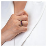 Silver Prism Bliss Ring : Multicolour Band - LA TATVA