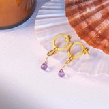 Amethyst Eternal Love danglers - The Master Healer - LA TATVA