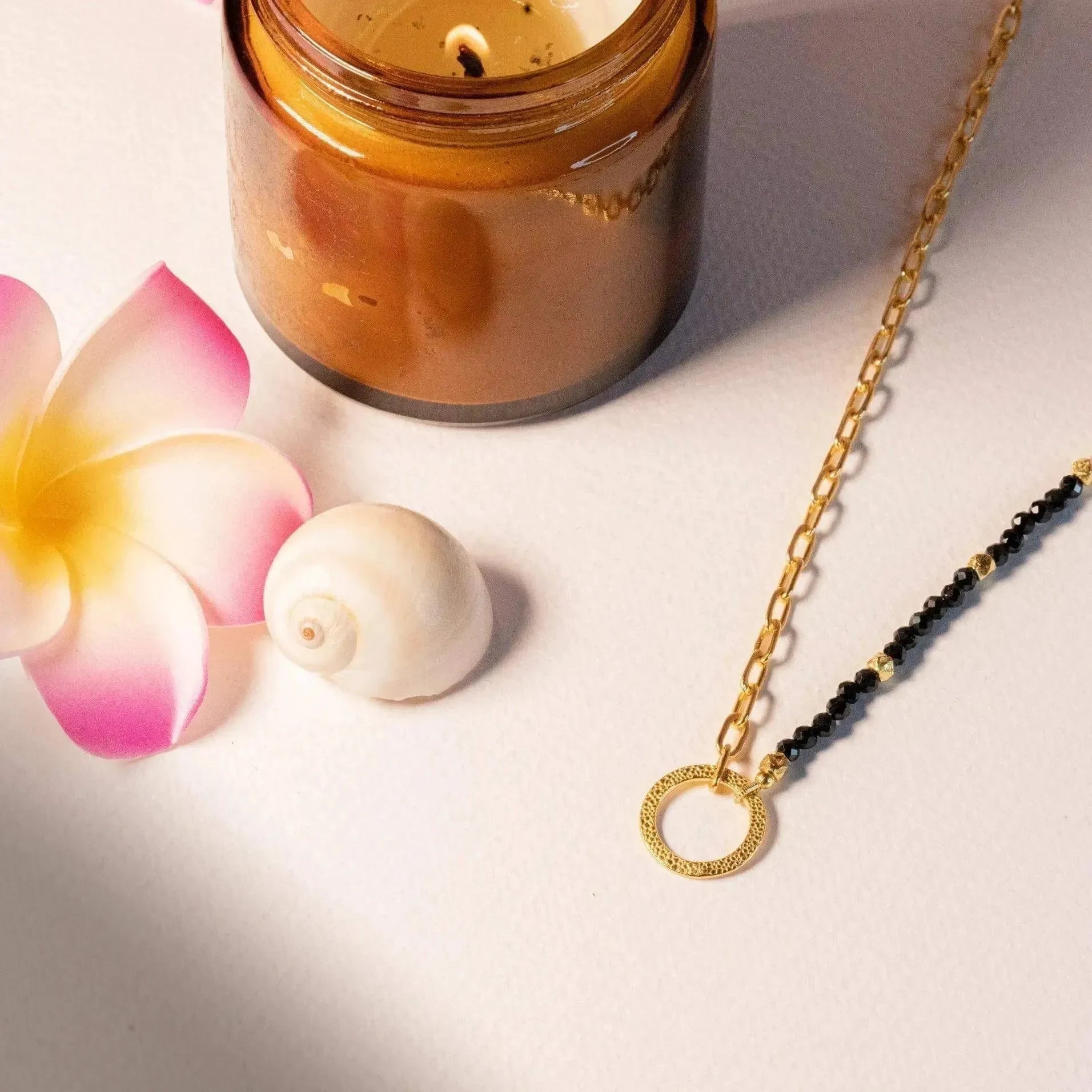 Black Onyx Chain - Stone of Stability - LA TATVA