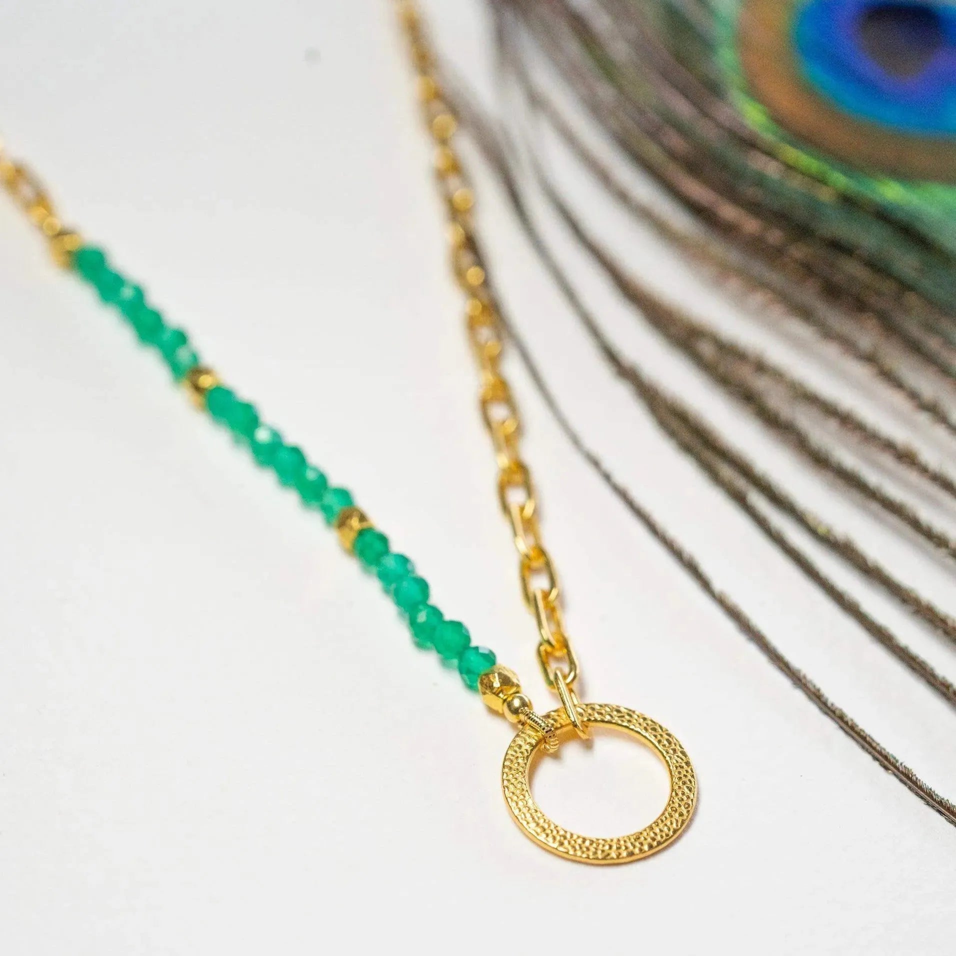 Green Onyx Eternal Love Necklace - Stone of Power - LA TATVA