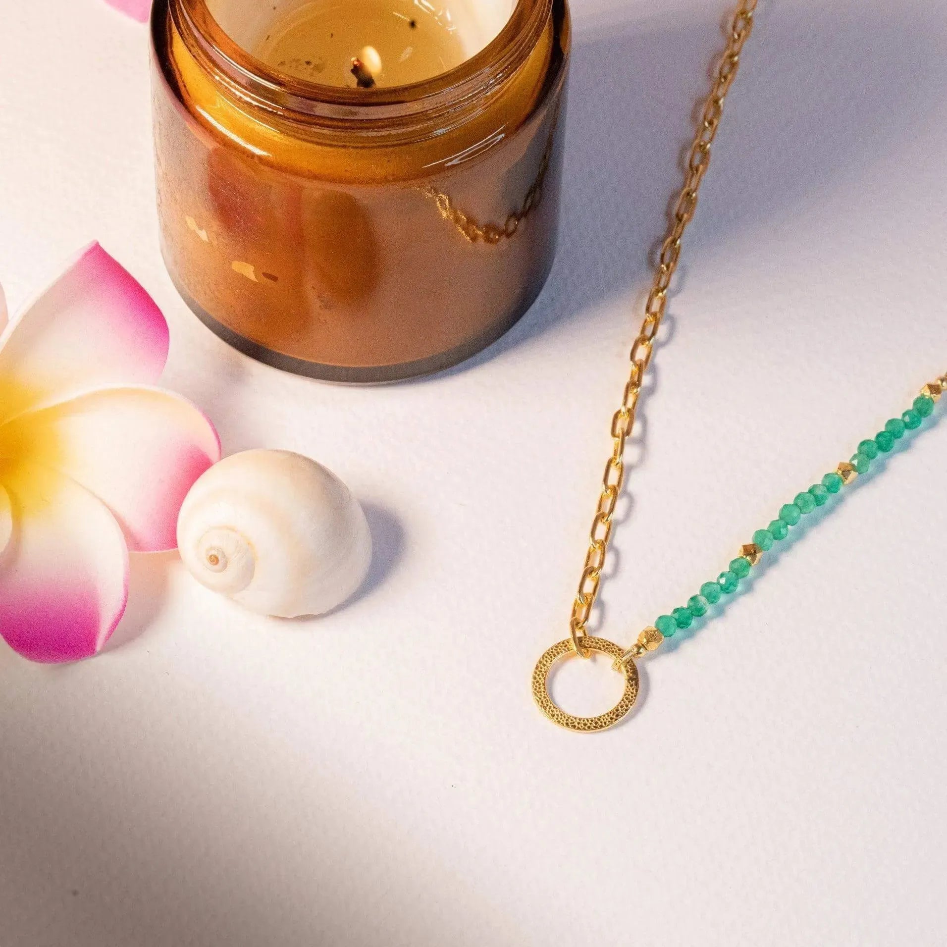 Green Onyx Eternal Love Necklace - Stone of Power - LA TATVA