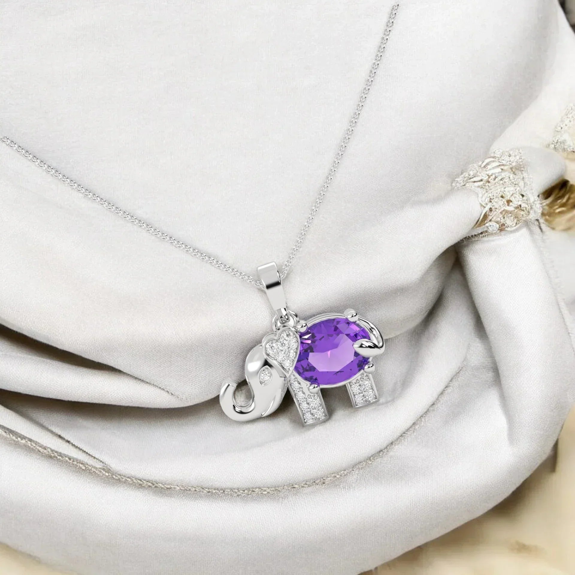 Silver Gemstones Necklace & Pendants
