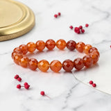 7 Chakra & Carnelian Elegant Diamond 8mm Bracelet Combo