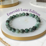 Natural Emerald Stone Bracelet - Classic Round