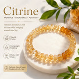 Raw Natural Citrine Bracelet - Royale Wealth Stone