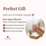 Rose Quartz Bracelet - Elegant Diamond