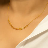 925 Silver Paper Clip Neck Chain - LA TATVA