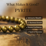 Raw Pyrite Bracelet - Elegant Diamond