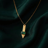 Green Onyx Arrow Pendant