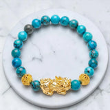 Pixiu Turquoise Bracelet – Wealth, Protection & Energy Shield