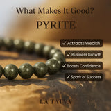 Raw Pyrite Bracelet - Classic Round