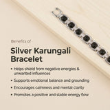 Metal Karungali Bracelet (Silver) | Protection • Grounding • Strength