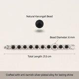 Metal Karungali Bracelet (Silver) | Protection • Grounding • Strength