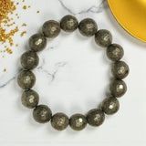 Raw Pyrite Bracelet - Elegant Diamond