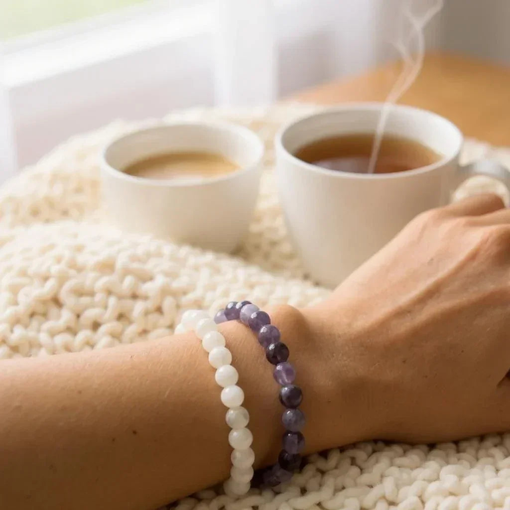 Amethyst & Moonstone Combo - Classic Round - LA TATVA