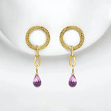 Amethyst Eternal Love danglers - The Master Healer - LA TATVA