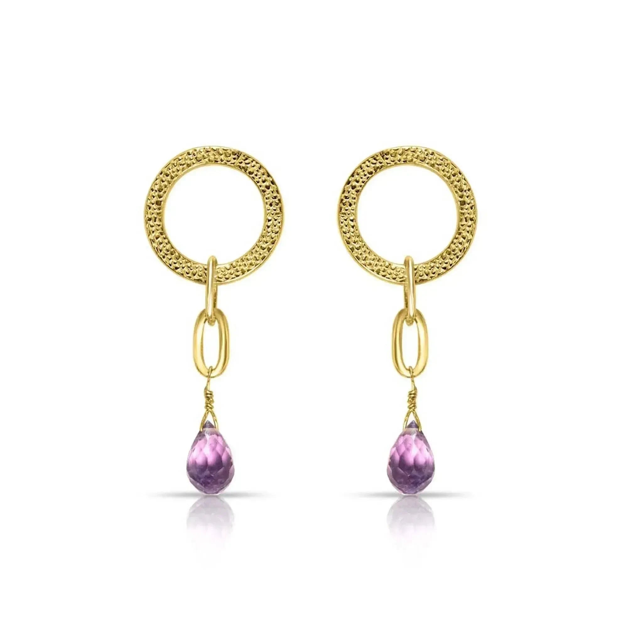 Amethyst Eternal Love danglers - The Master Healer - LA TATVA