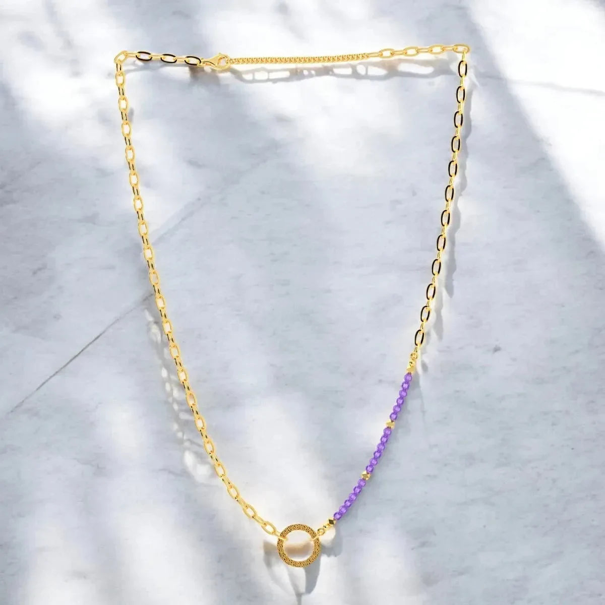 Amethyst Eternal Love Necklace - LA TATVA