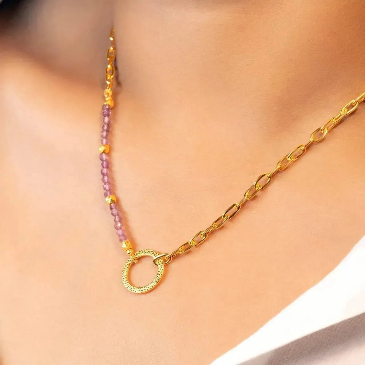 Amethyst Eternal Love Necklace - LA TATVA