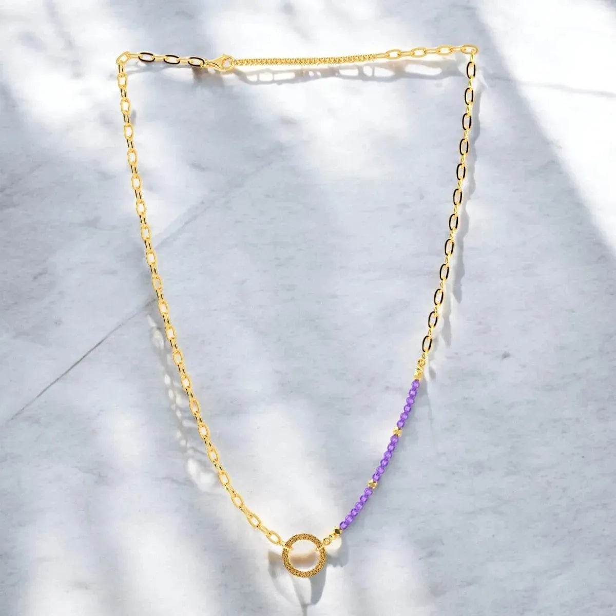 Amethyst Eternal Love Necklace - LA TATVA