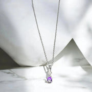 Amethyst Mist Drop Pendant