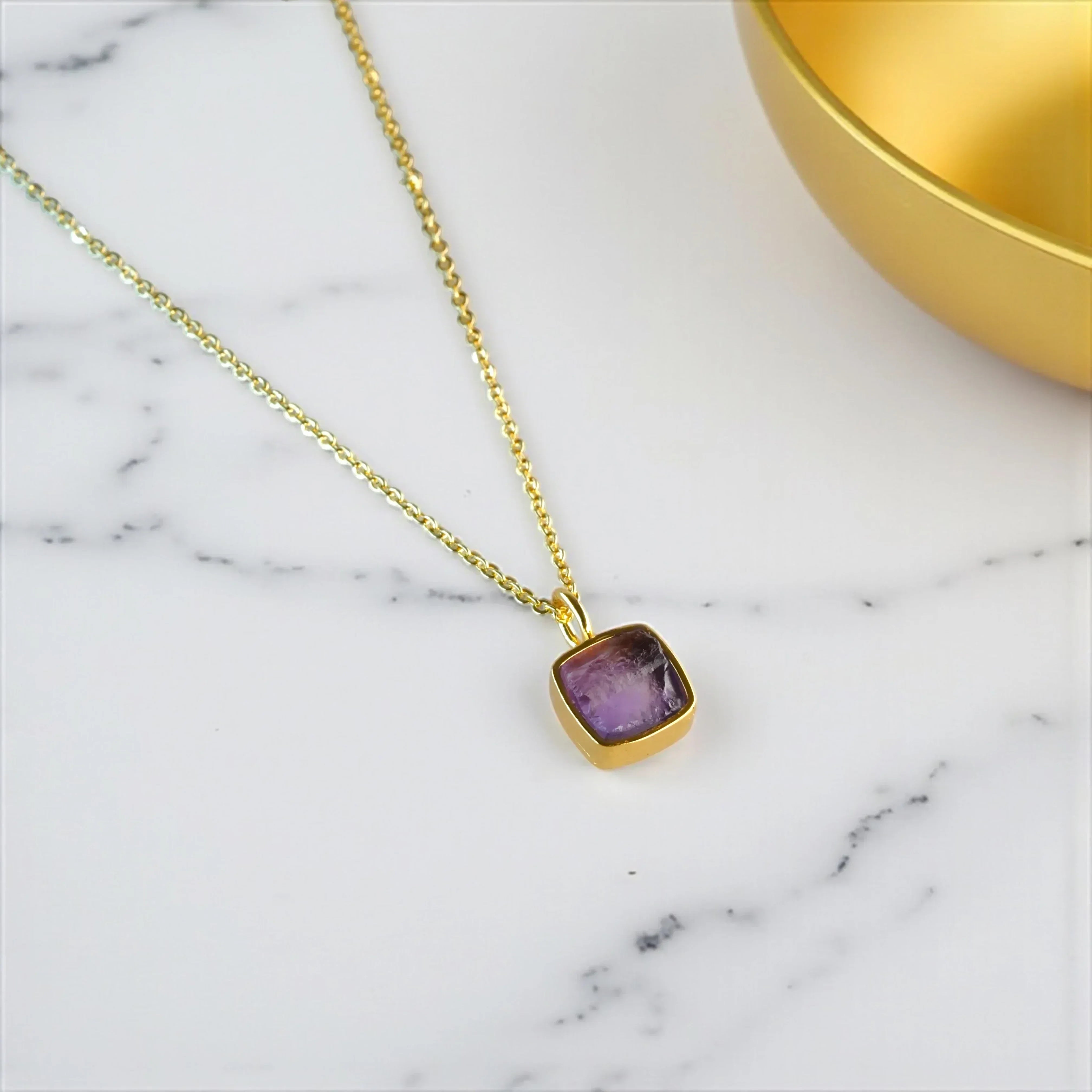 Amethyst Pendant – February Birthstone Pendant - LA TATVA