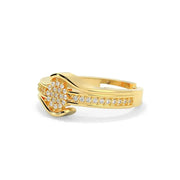 Blossom Brilliance Gold Plated Statement Ring