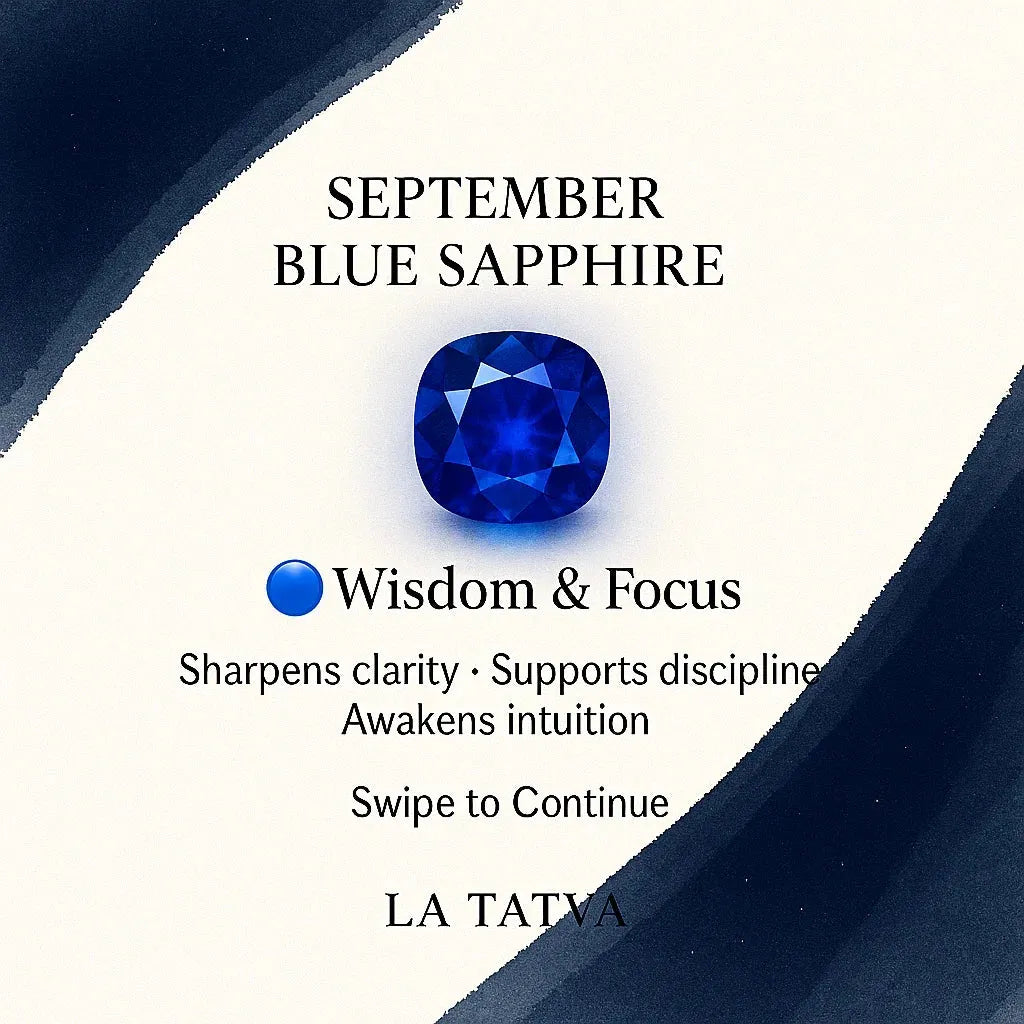 Blue Sapphire Pendant – September Birthstone - LA TATVA