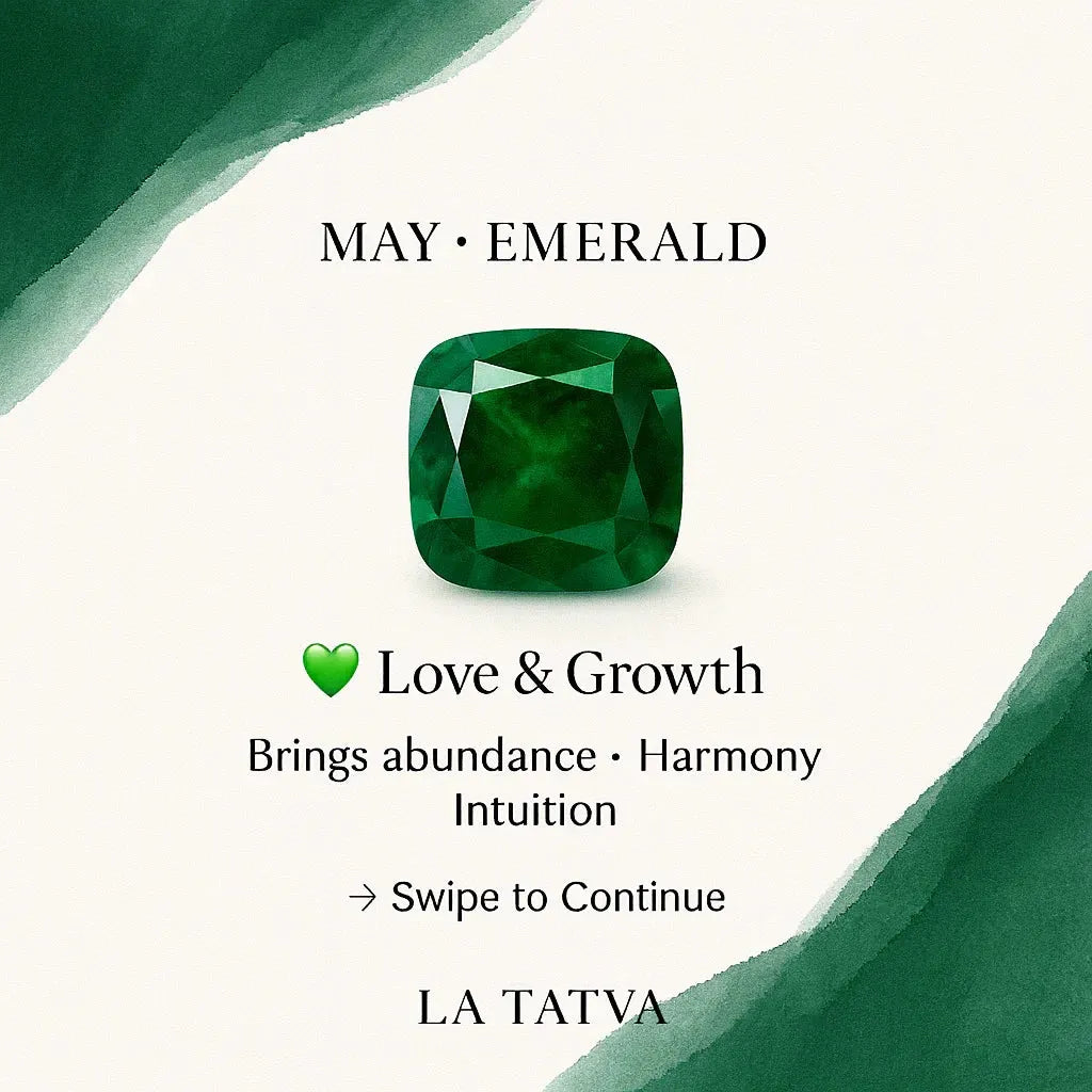 Emerald Pendant – May Birthstone Pendant - LA TATVA