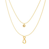 Eternal Infinity Spark Multilayer Necklace - Gold - LA TATVA