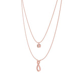 Eternal Infinity Spark Multilayer Necklace - Rose Gold - LA TATVA