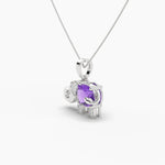 Gaj Gamini Amethyst Pendant - LA TATVA