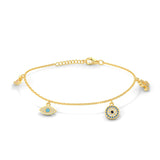 Gold Evil Eye 925 Silver Bracelet - LA TATVA