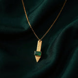 Green Onyx Arrow Pendant - LA TATVA