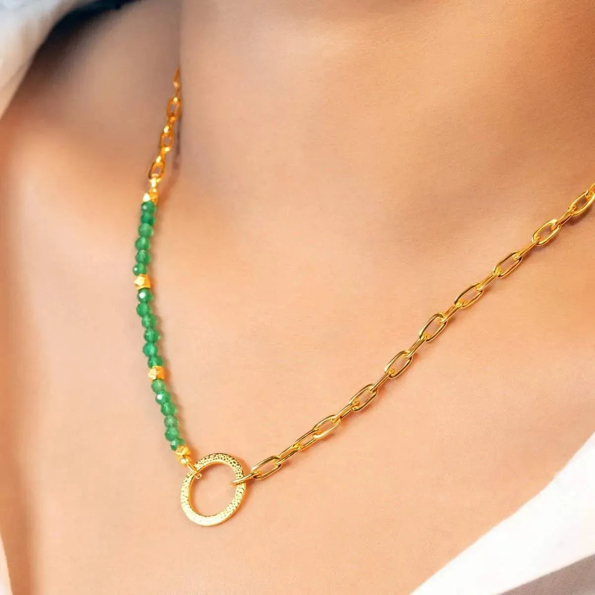 Green Onyx Eternal Love Necklace - Stone of Power - LA TATVA