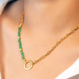 Green Onyx Eternal Love Necklace - Stone of Power - LA TATVA
