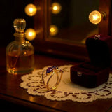 Handmade Amethyst Gold Tiara Ring - LA TATVA